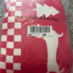 Victoria's Secret Red and White Blanket